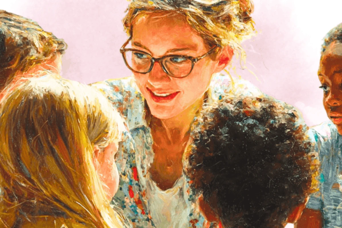 Teacher guiding students through a purposeful learning experience